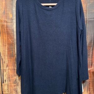 Nally & Millie Navy Crewneck Long Sleeve Top